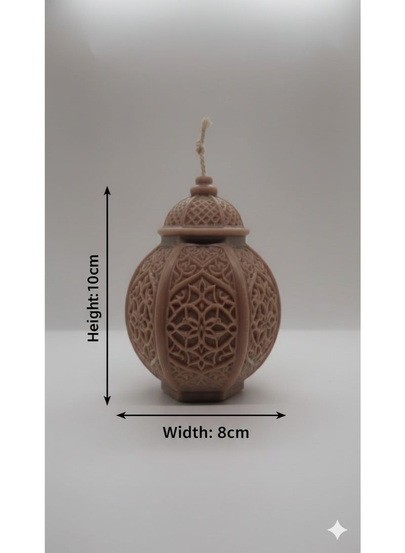 Serenity Candles شمعة رمضان سيرينيتي نور العود البنية – فتيل واحد (١٨٠ جم) - Image 1
